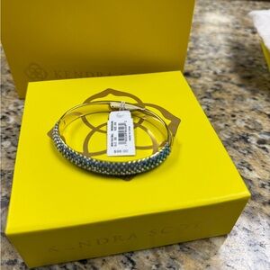 COPY - Mikki Gold Pave Bangle Bracelet in White CZ